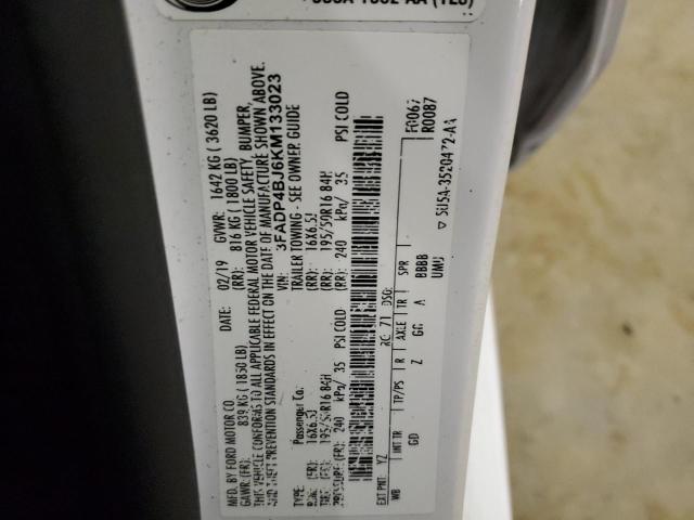 2019 FORD FIESTA 3FADP4BJ6KM133023