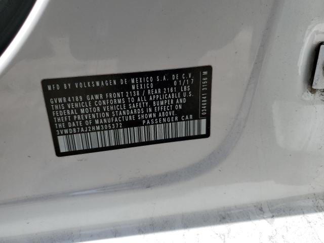 2017 VOLKSWAGEN JETTA SE 3VWDB7AJ2HM305372