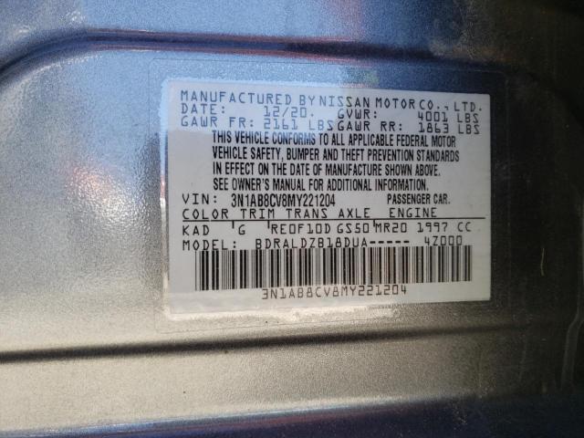 2021 NISSAN SENTRA SV - 3N1AB8CV8MY221204