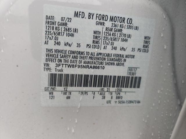 2022 FORD MAVERICK X - 3FTTW8F95NRA86610