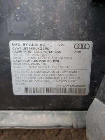 WA1BAAFY2M2046183 2021 AUDI Q5, photo no. 12