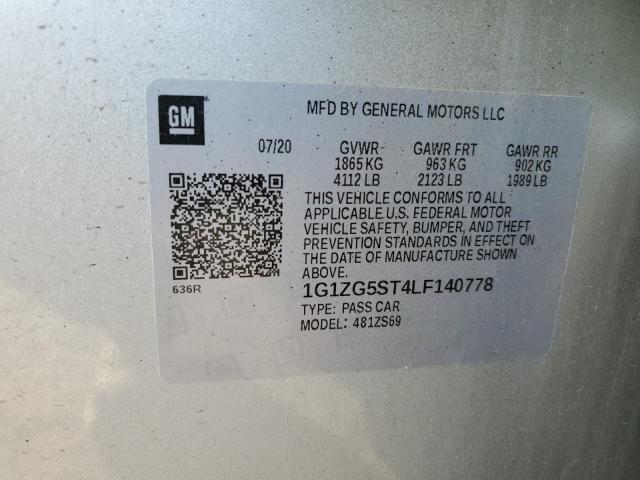 2020 CHEVROLET MALIBU RS 1G1ZG5ST4LF140778
