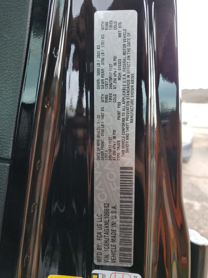 1C6HJTAGXNL106692 2022 Jeep Gladiator Sport