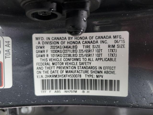 2015 HONDA CR-V EX 2HKRM3H5XFH530078