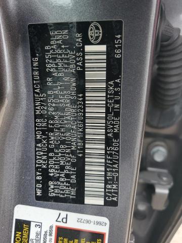 2015 TOYOTA CAMRY LE 4T1BF1FK6FU923344