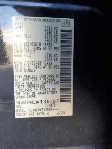 2018 NISSAN MURANO S 5N1AZ2MH1JN136787