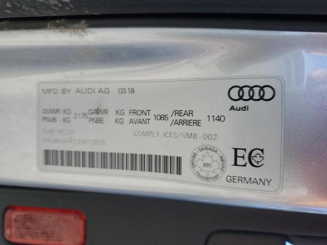 2018 AUDI A4 PROGRES - WAUBNAF42JN012825