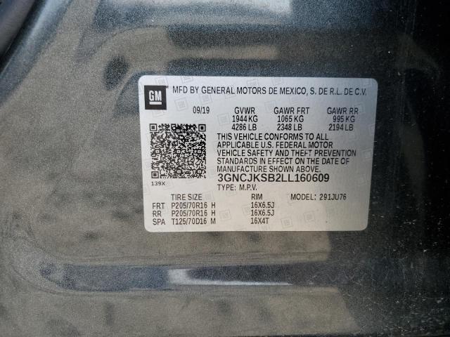 2020 CHEVROLET TRAX LS 3GNCJKSB2LL160609