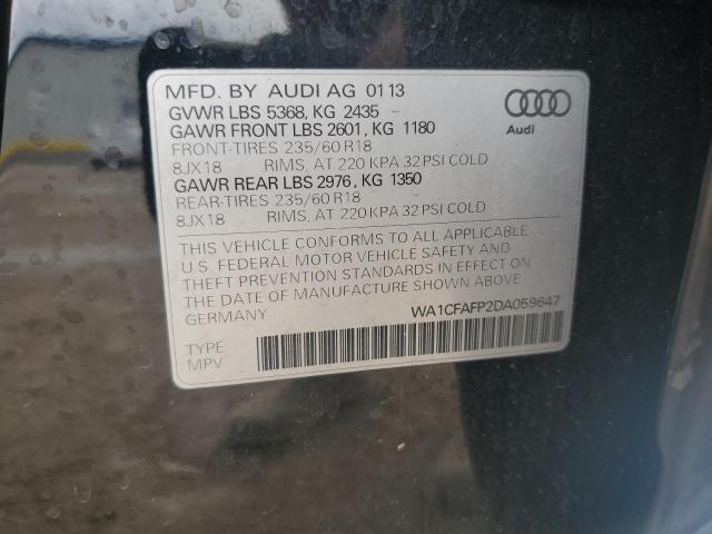 VIN WA1CFAFP2DA059647 2013 Audi Q5, Premium no.12