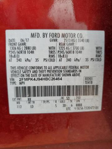 2FMPK4J94HBC26464 2017 FORD EDGE, photo no. 13