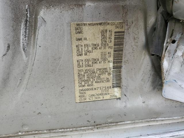 1N6AD0EV8JN757548 NISSAN FRONTIER 2018