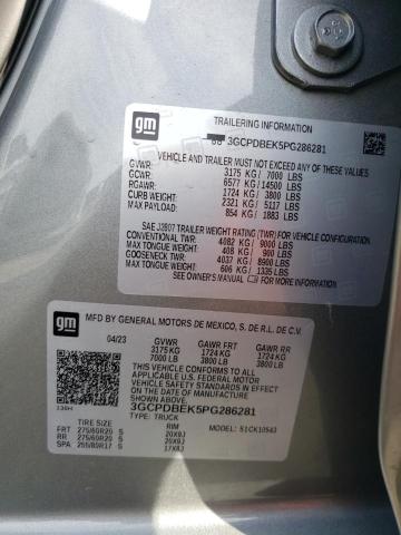 2023 CHEVROLET SILVERADO - 3GCPDBEK5PG286281