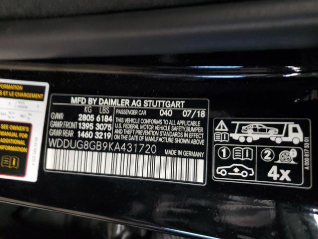 2019 MERCEDES-BENZ S 560 4MAT WDDUG8GB9KA431720