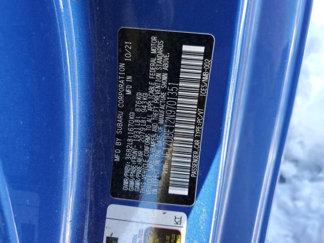 2022 SUBARU BRZ LIMITE JF1ZDBE12N9701351