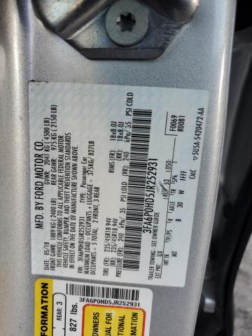 2018 FORD FUSION SE - 3FA6P0HD5JR252931