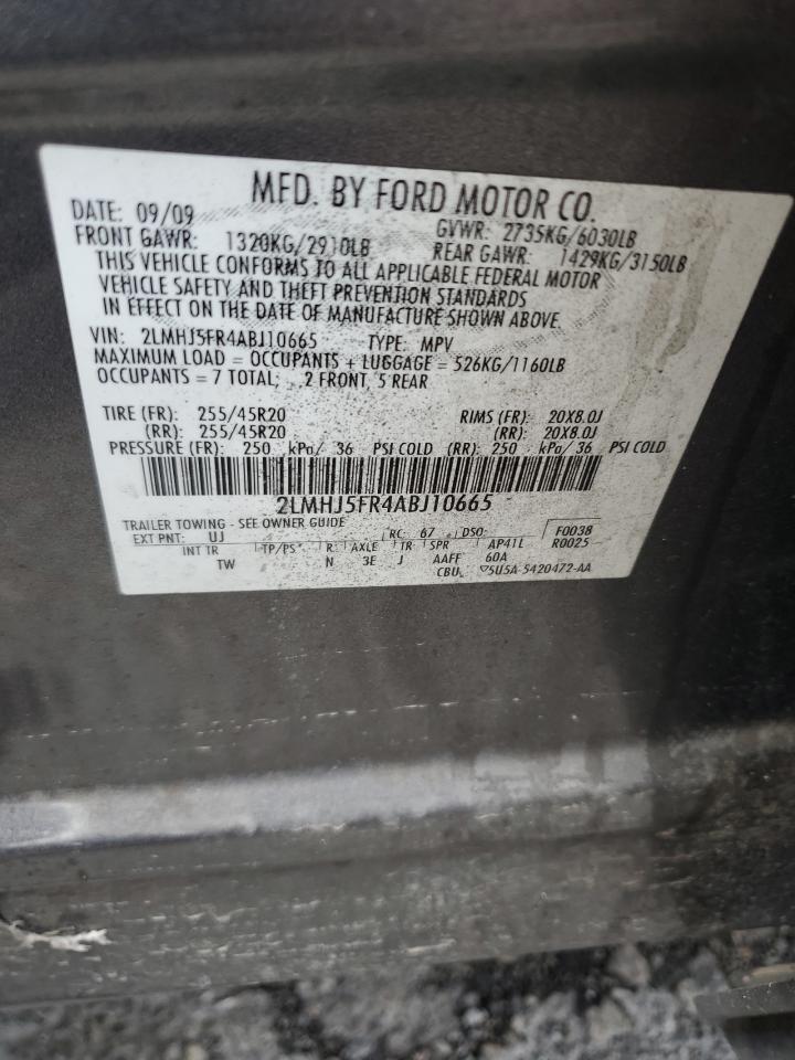 2LMHJ5FR4ABJ10665 2010 Lincoln Mkt