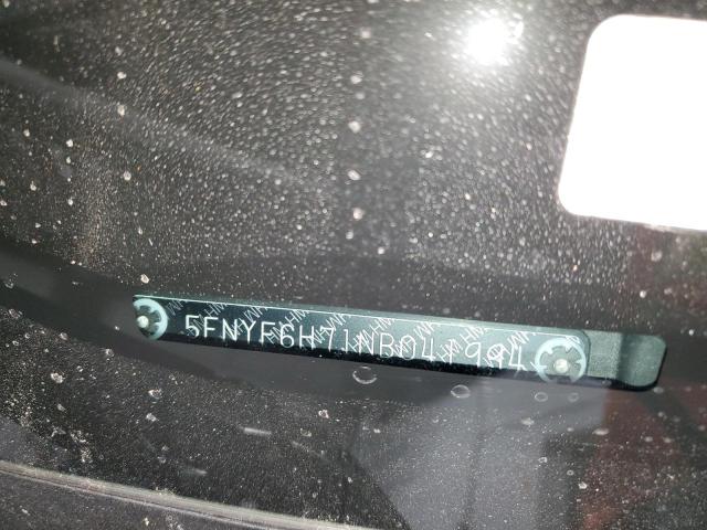 2022 HONDA PILOT BLAC - 5FNYF6H71NB041994