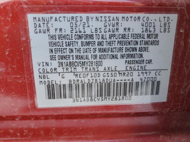 2021 NISSAN SENTRA SV - 3N1AB8CV5MY281800