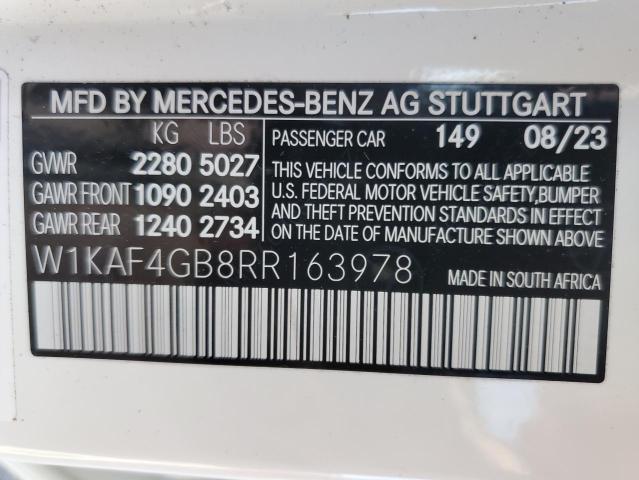 2024 MERCEDES-BENZ C 300 - W1KAF4GB8RR163978