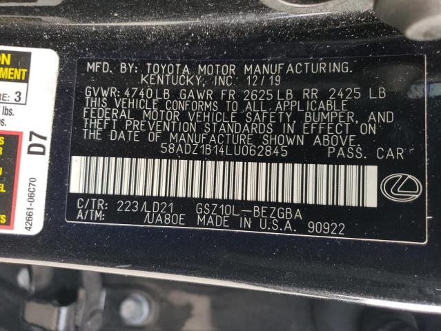 2020 LEXUS ES 350 58ADZ1B14LU062845