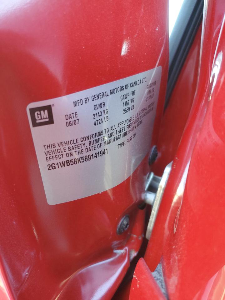 2G1WB58K589141941 2008 Chevrolet Impala Ls