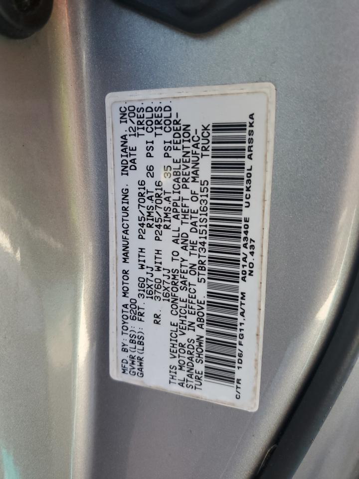 5TBRT34151S163155 2001 Toyota Tundra Access Cab