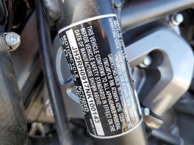2022 HONDA NC750 XD JH2RH0917NK100143