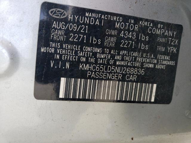 2022 HYUNDAI IONIQ SE KMHC65LD5NU268836