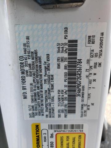 2016 FORD FUSION S 3FA6P0G72GR261784