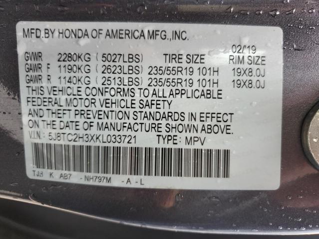 5J8TC2H3XKL033721 2019 Acura Rdx