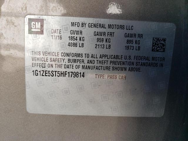 2017 Chevrolet Malibu Lt VIN: 1G1ZE5ST5HF179814 Lot: 41663634