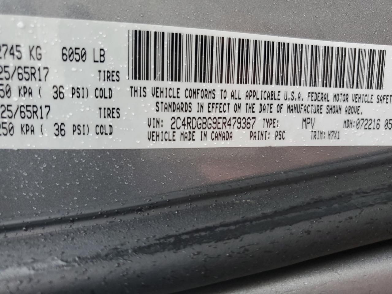 2014 Dodge Grand Caravan Se vin: 2C4RDGBG9ER479367