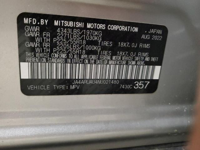 2022 MITSUBISHI OUTLANDER - JA4ARUAU4NU021480