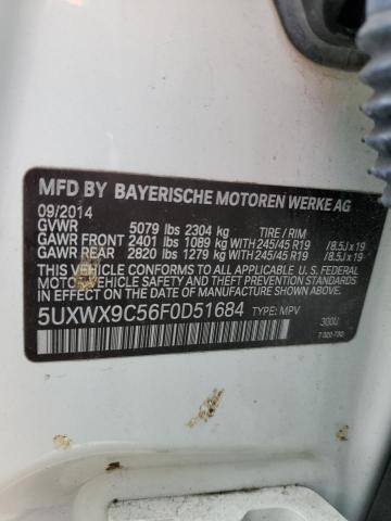 2015 BMW X3 XDRIVE2 5UXWX9C56F0D51684