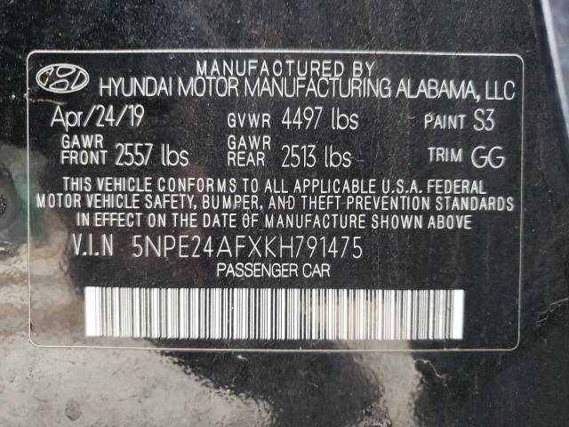 2019 HYUNDAI SONATA SE 5NPE24AFXKH791475