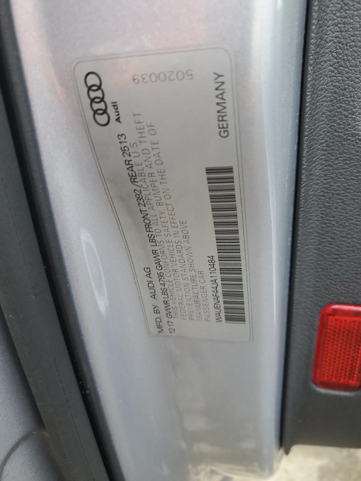 WAUENAF44JA110484 2018 Audi A4 Premium Plus