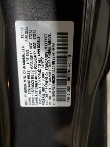 2016 Honda Odyssey Ex 3.5L(VIN: 5FNRL5H63GB044199