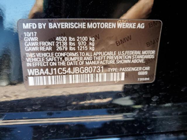 2018 BMW 430I GRAN WBA4J1C54JBG80731