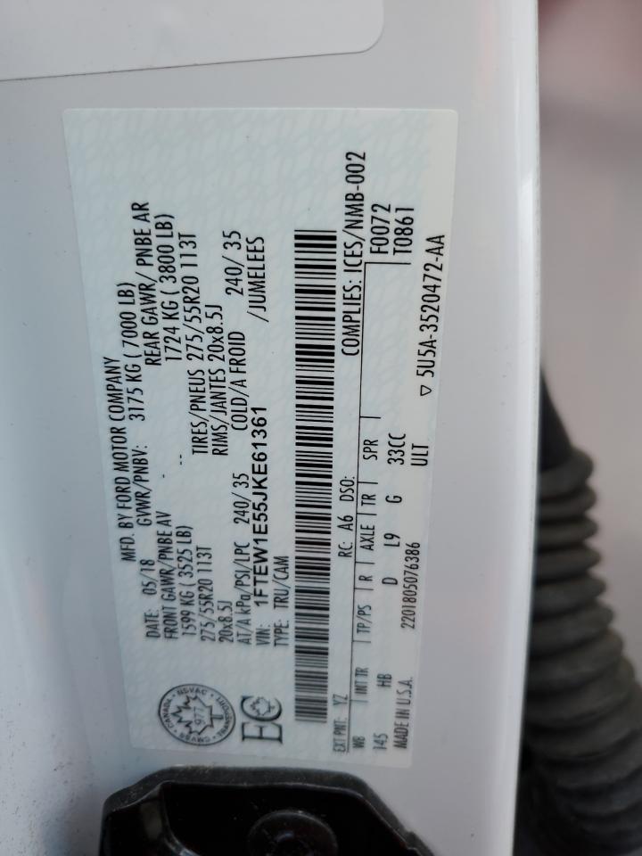 1FTEW1E55JKE61361 FORD F-150 2018