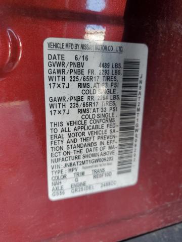 2016 NISSAN ROGUE S - JN8AT2MT1GW009202