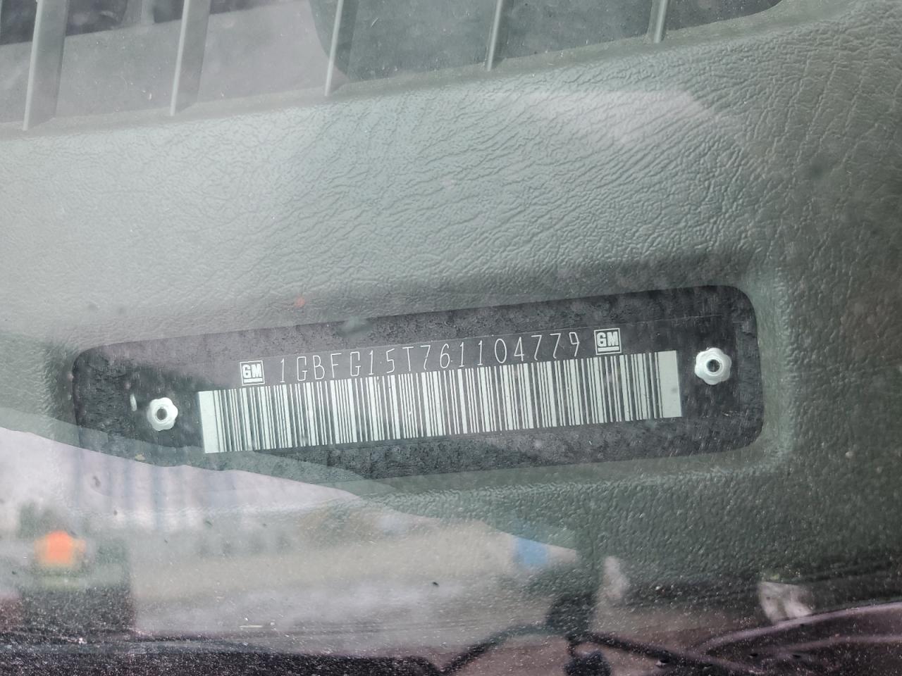 1GBFG15T761104779 2006 Chevrolet Express G1500 1GBFG15T761104779 2006 Chevrolet Express G1500