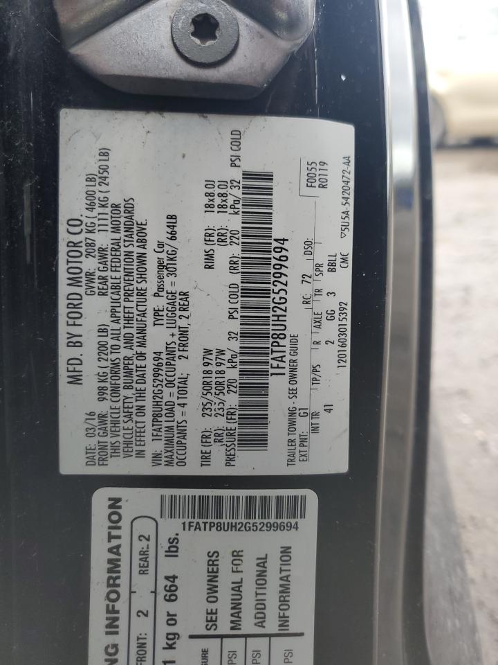 1FATP8UH2G5299694 FORD ALL Models 2016