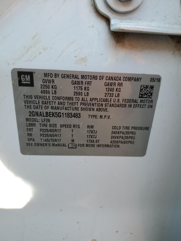 2GNALBEK5G1183483 CHEVROLET EQUINOX 2016