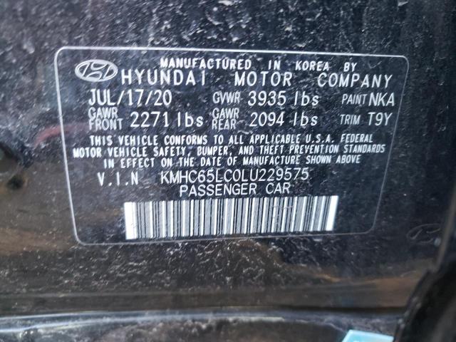 2020 HYUNDAI IONIQ BLUE - KMHC65LC0LU229575
