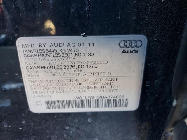 2011 Audi Q5 Premium Plus VIN: WA1LFAFPXBA074636 Lot: 44779774