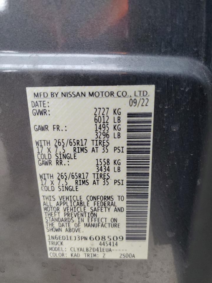 VIN: 1N6ED1EJ3PN608509 2023 NISSAN FRONTIER