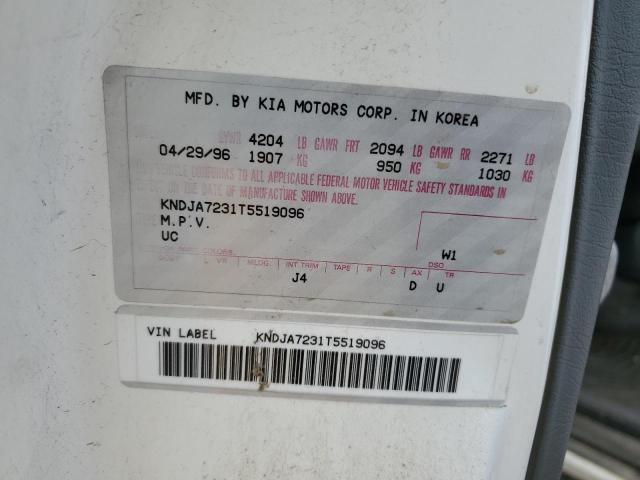 1996 Kia Sportage VIN: KNDJA7231T5519096 Lot: 41243334