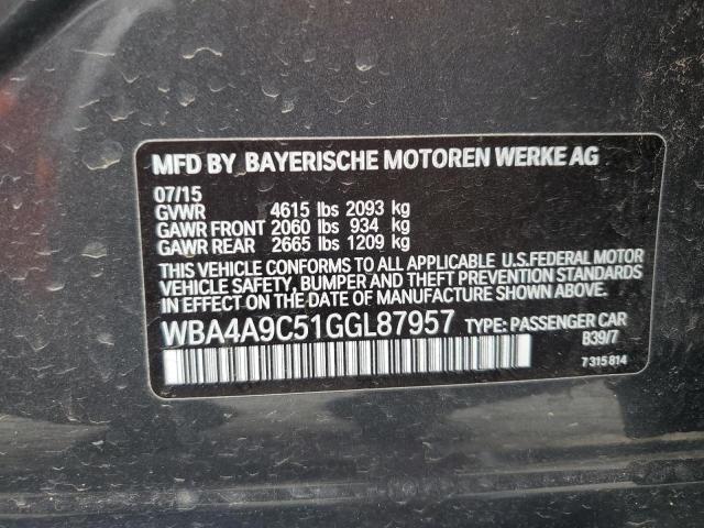 2016 BMW 428 I GRAN WBA4A9C51GGL87957