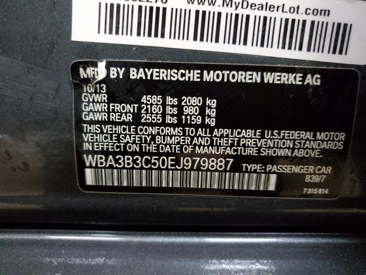 WBA3B3C50EJ979887 2014 BMW 328 Xi