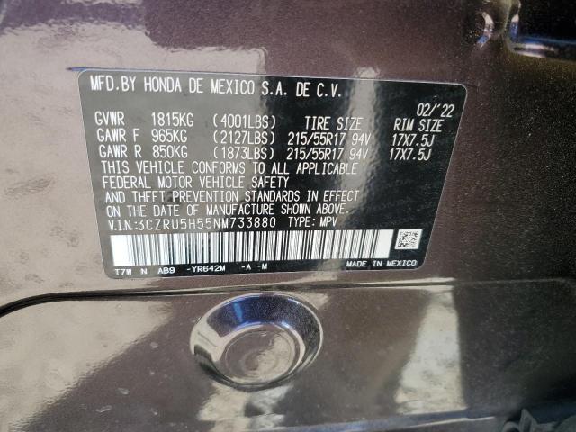 2022 HONDA HR-V EX 3CZRU5H55NM733880